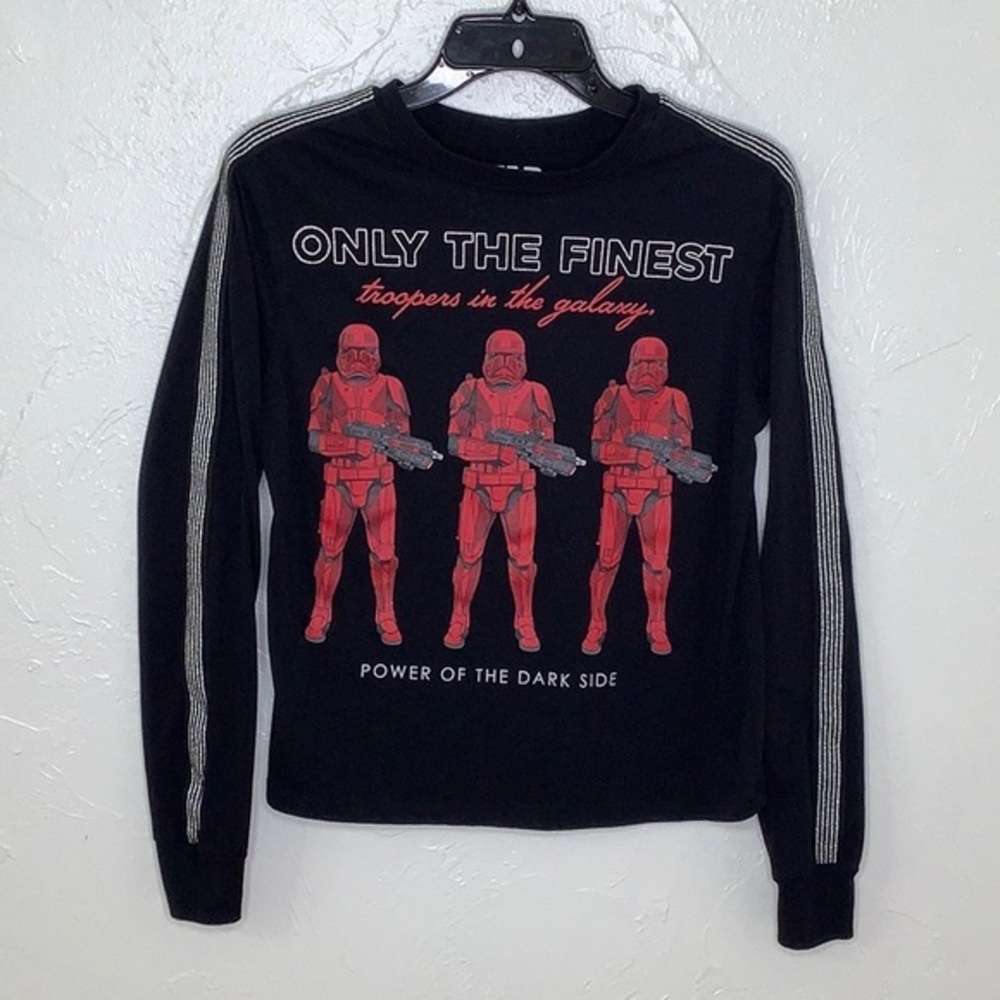 Star Wars Stormtrooper long sleeves glitter t shirt size small junior EUC